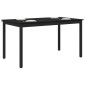 vidaXL Τραπεζαρίες 140 x 80 x 75 cm Επεξεργασμένο Ξύλο Μαύρη Δρυς