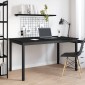 vidaXL Τραπεζαρίες 140 x 80 x 75 cm Επεξεργασμένο Ξύλο Μαύρη Δρυς
