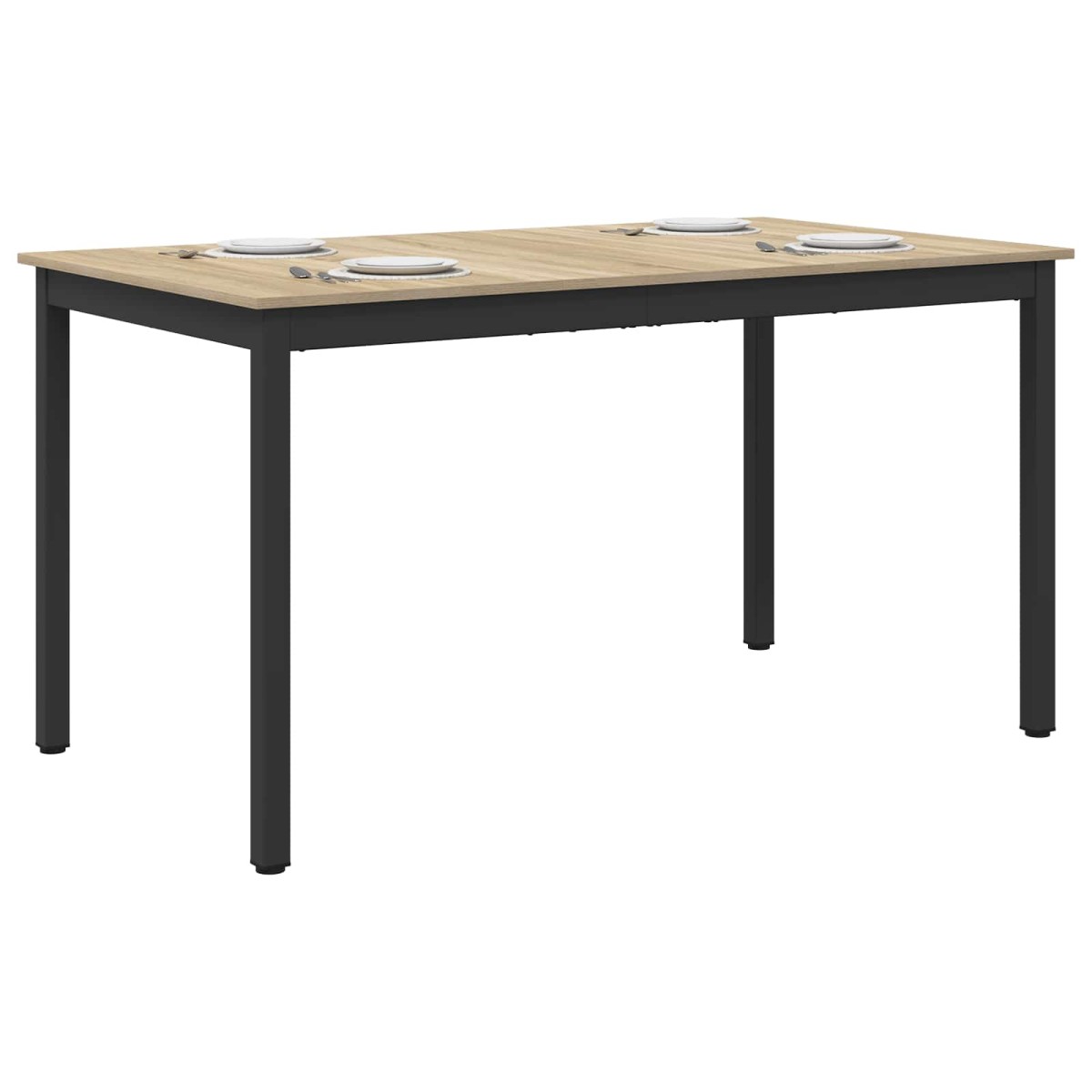 vidaXL Τραπεζαρίες 140 x 80 x 75 cm Επεξεργασμένο Ξύλο Sonoma Δρυς