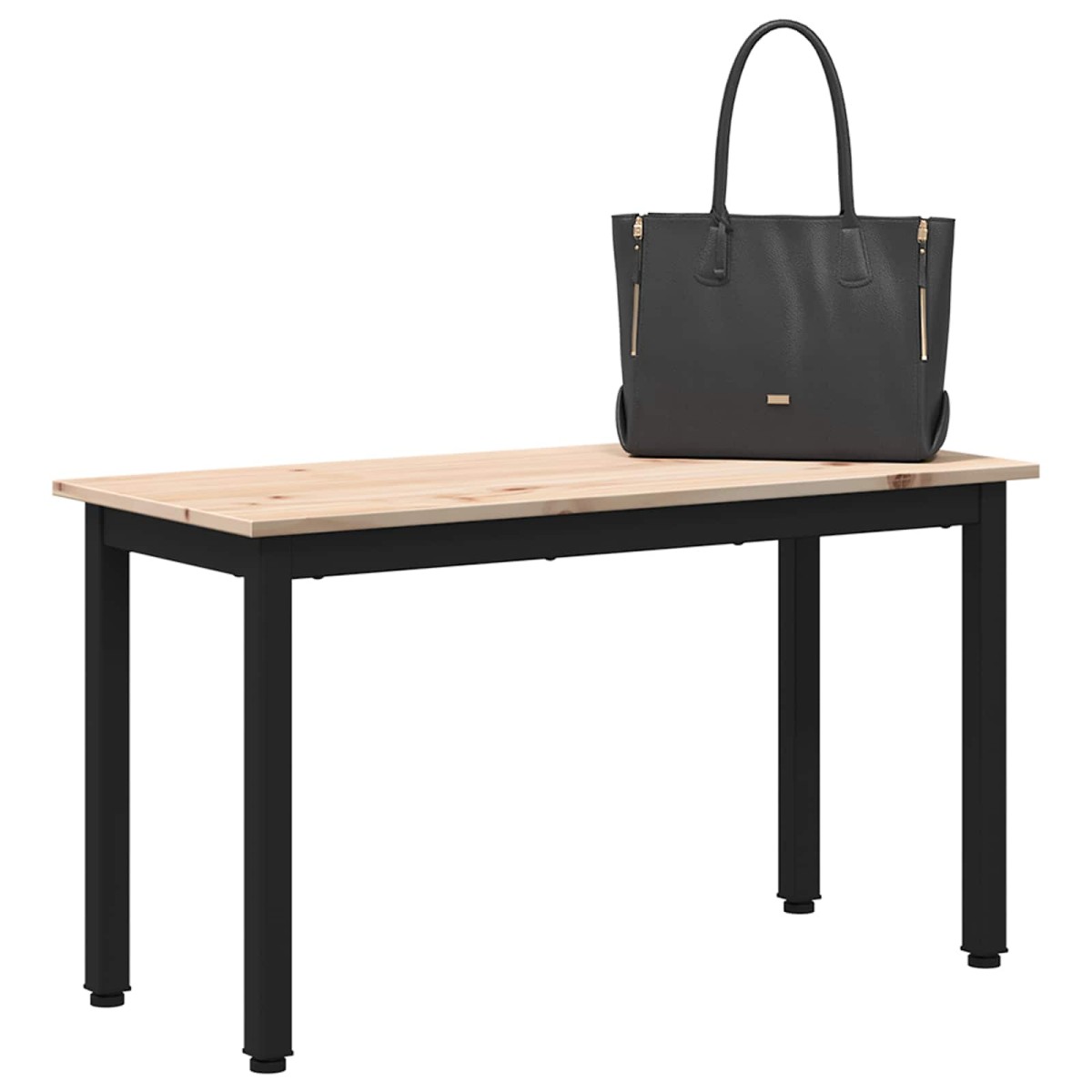 vidaXL παγκάκι Φυσικό 80 x 35 x 45 cm Στερεά ξυλεία πεύκου