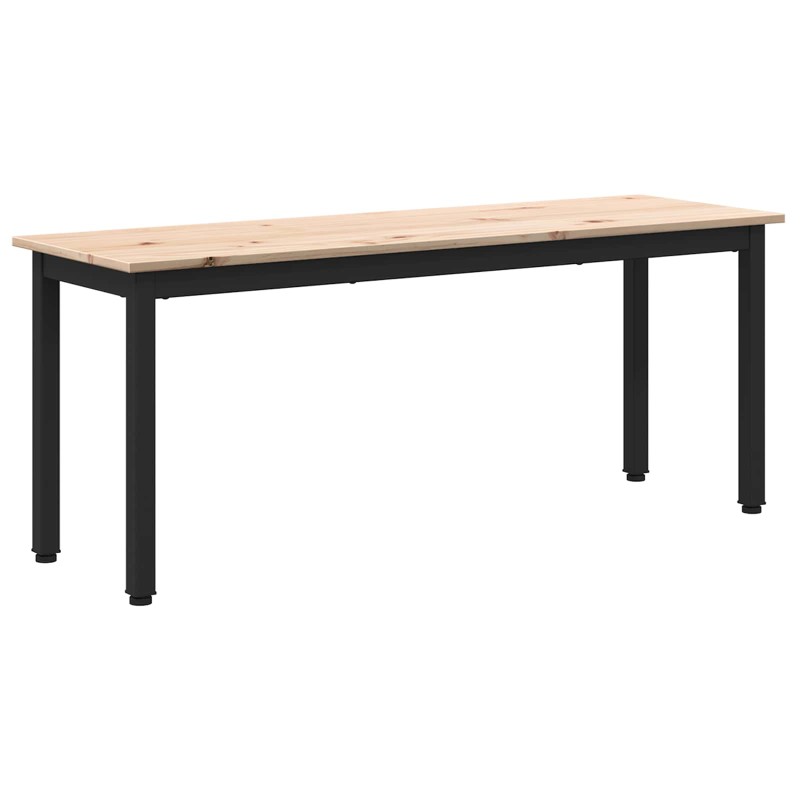 vidaXL παγκάκι Φυσικό 110 x 35 x 45 cm Στερεά ξυλεία πεύκου