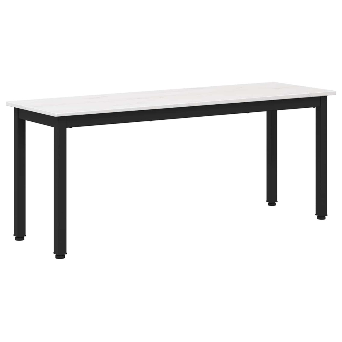 vidaXL παγκάκι Λευκό 110 x 35 x 45 cm Στερεά ξυλεία πεύκου