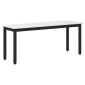 vidaXL παγκάκι Λευκό 110 x 35 x 45 cm Στερεά ξυλεία πεύκου