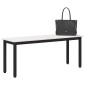 vidaXL παγκάκι Λευκό 110 x 35 x 45 cm Στερεά ξυλεία πεύκου