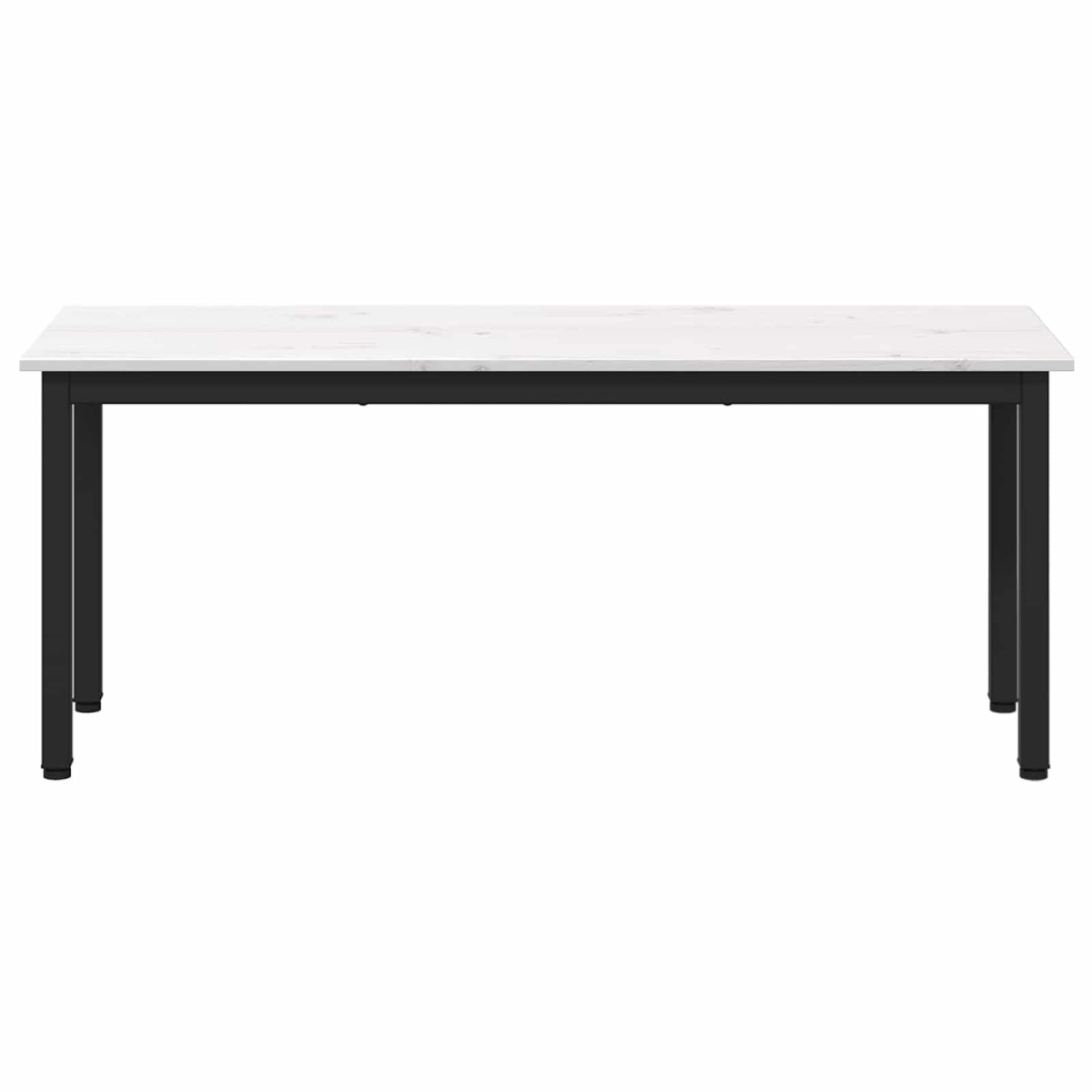 vidaXL παγκάκι Λευκό 110 x 35 x 45 cm Στερεά ξυλεία πεύκου