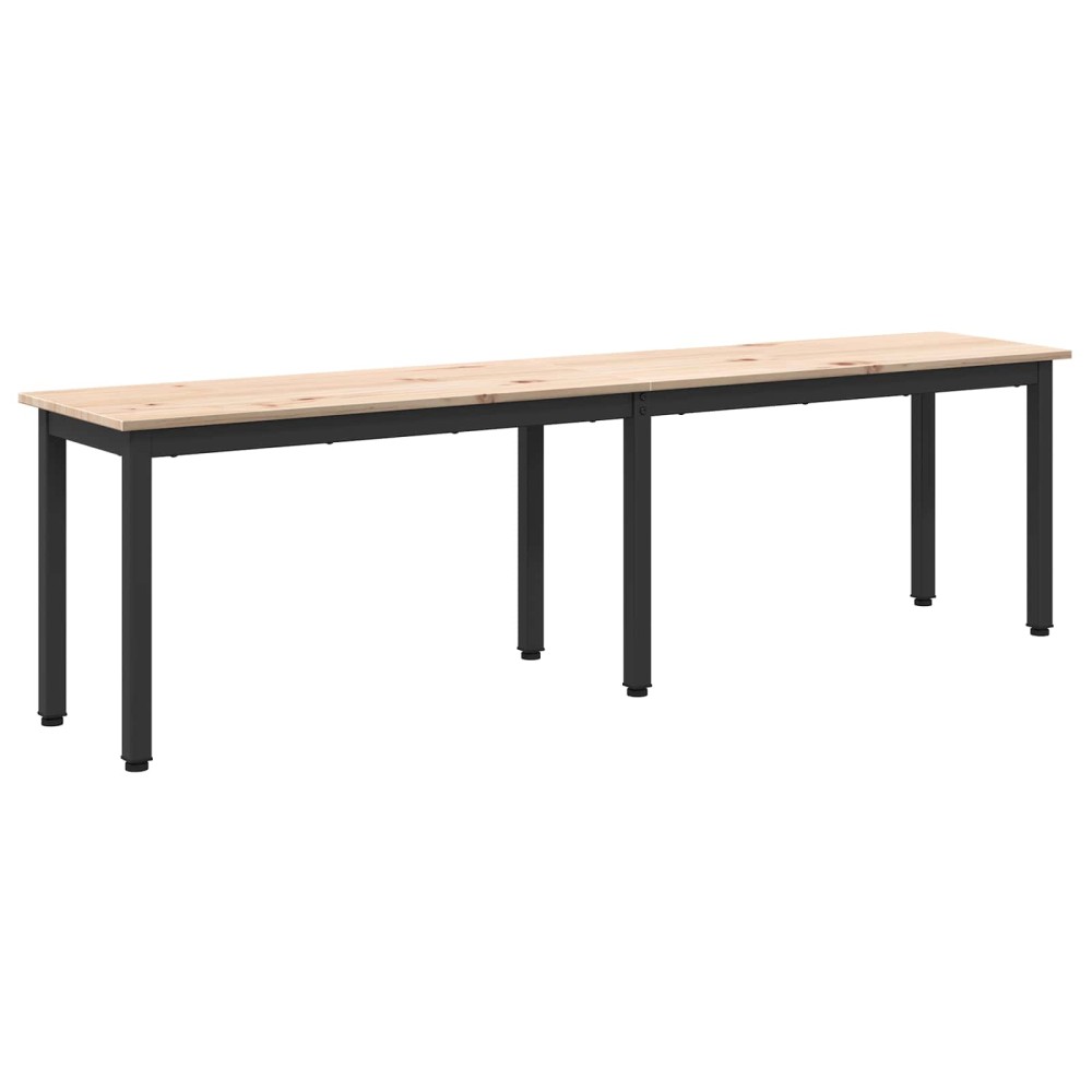 vidaXL παγκάκι Φυσικό 160 x 35 x 45 cm Στερεά ξυλεία πεύκου