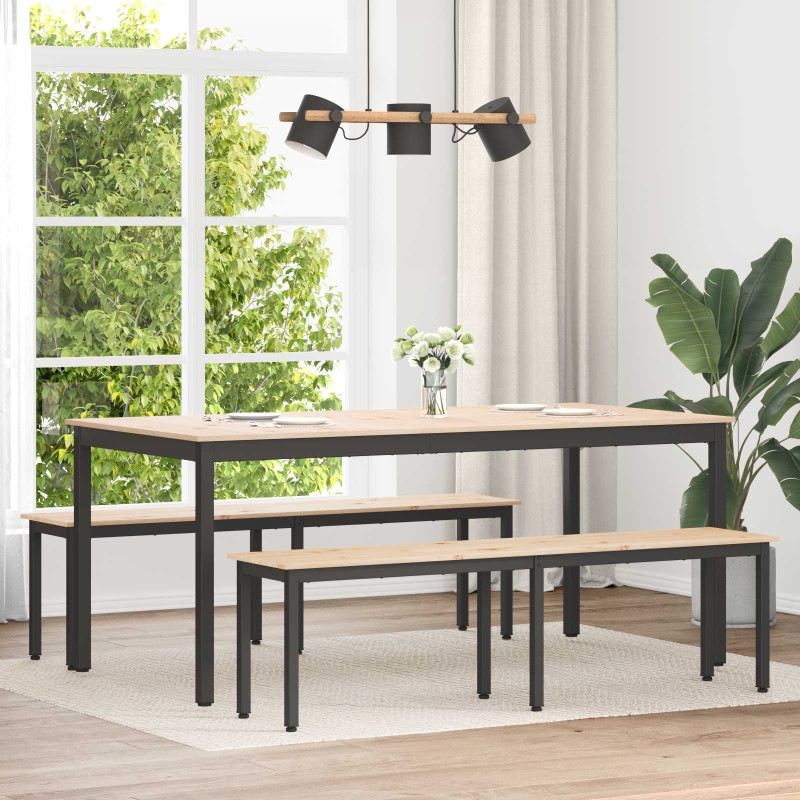 vidaXL παγκάκι Φυσικό 160 x 35 x 45 cm Στερεά ξυλεία πεύκου