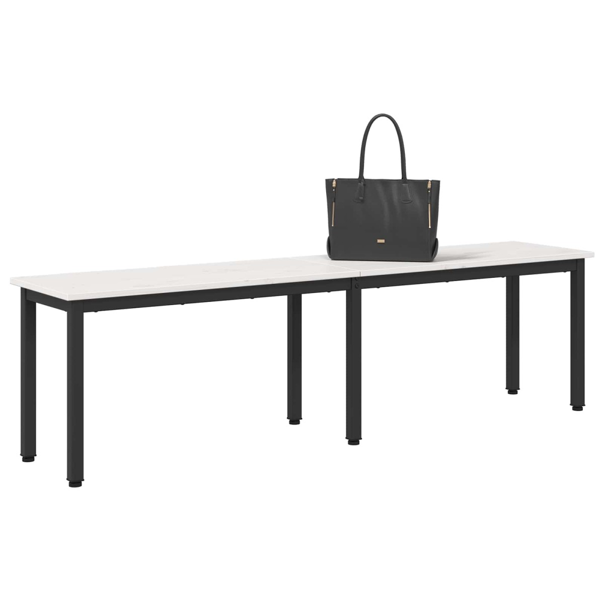 vidaXL παγκάκι Λευκό 160 x 35 x 45 cm Στερεά ξυλεία πεύκου