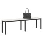 vidaXL παγκάκι Λευκό 160 x 35 x 45 cm Στερεά ξυλεία πεύκου