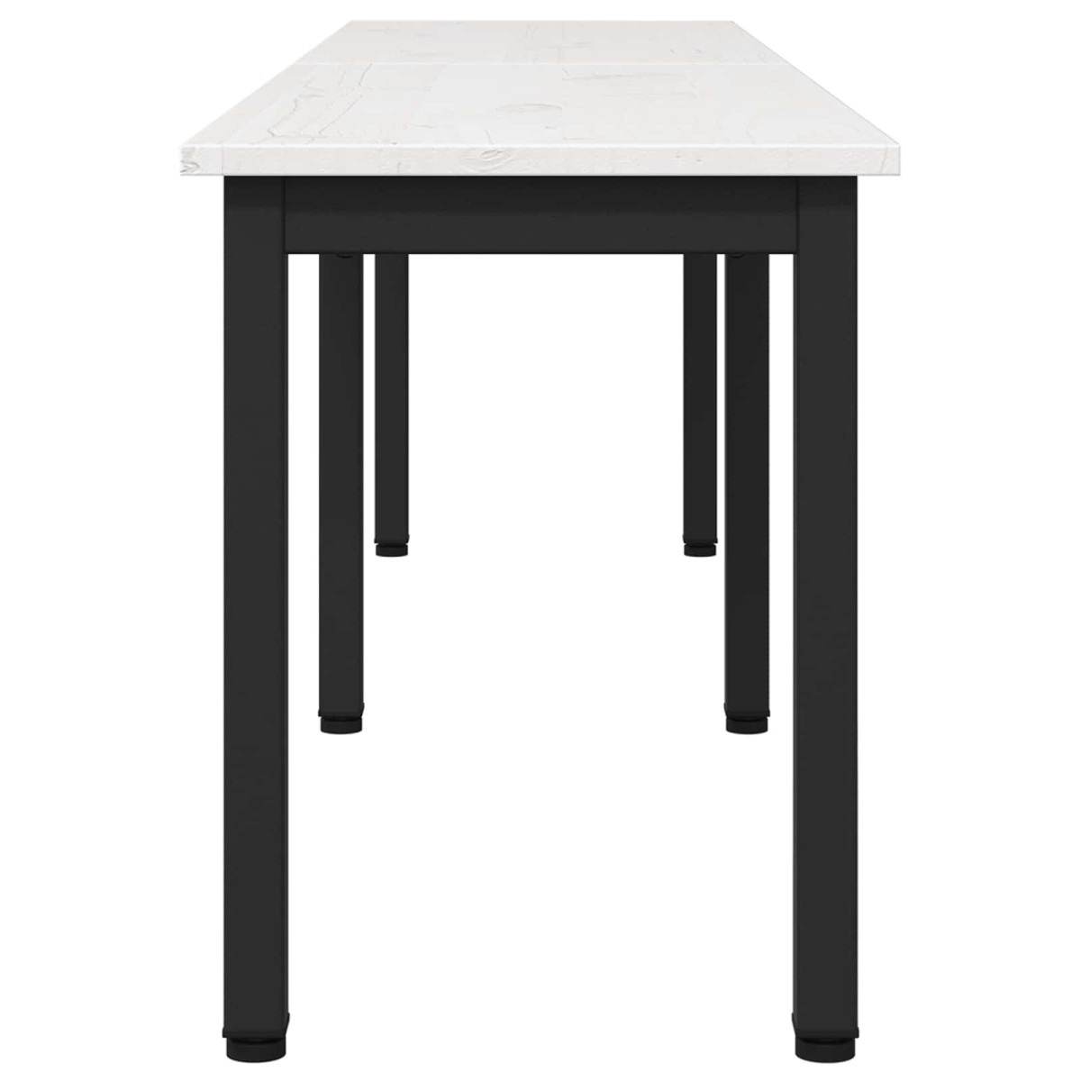 vidaXL παγκάκι Λευκό 160 x 35 x 45 cm Στερεά ξυλεία πεύκου