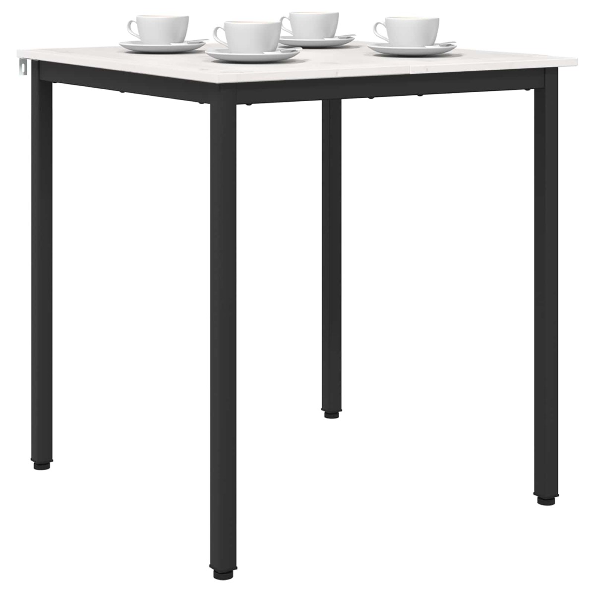 vidaXL Τραπεζαρία Λευκό 70 x 70 x 75 cm Στερεά ξυλεία πεύκου