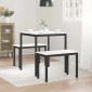 vidaXL Τραπεζαρία Λευκό 70 x 70 x 75 cm Στερεά ξυλεία πεύκου
