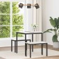 vidaXL Τραπεζαρία Λευκό 70 x 70 x 75 cm Στερεά ξυλεία πεύκου