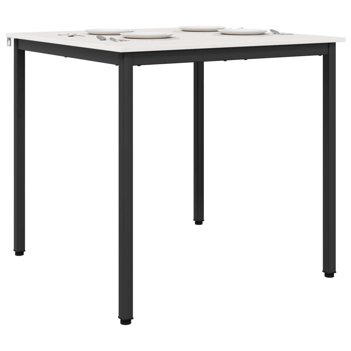 vidaXL Τραπεζαρία Λευκό 80 x 80 x 75 cm Στερεά ξυλεία πεύκου