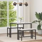 vidaXL Τραπεζαρία Λευκό 80 x 80 x 75 cm Στερεά ξυλεία πεύκου