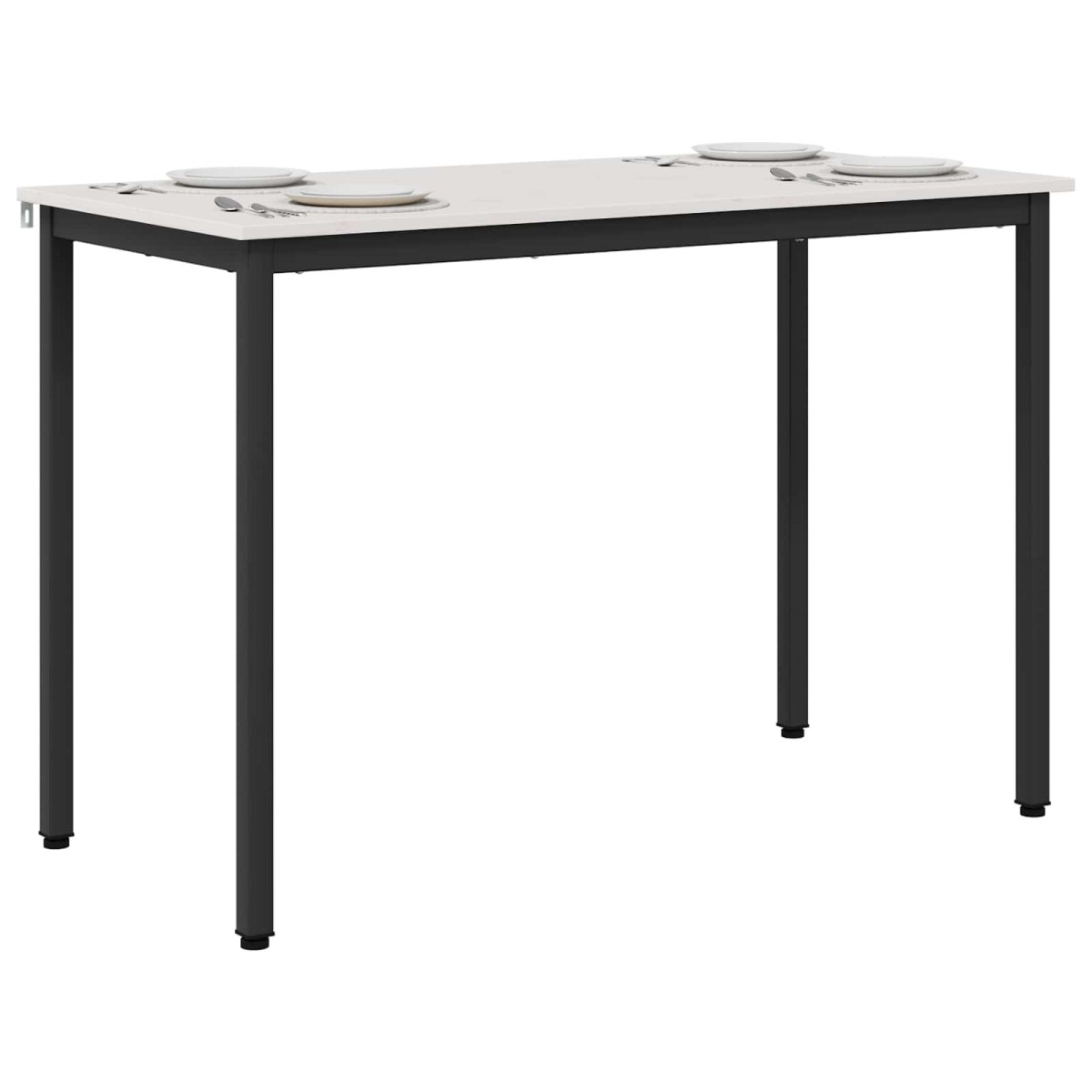 vidaXL Τραπεζαρία Λευκό 110 x 55 x 75 cm Στερεά ξυλεία πεύκου