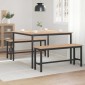 vidaXL Τραπεζαρία Φυσικό 110 x 110 x 75 cm Στερεά ξυλεία πεύκου