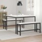vidaXL Τραπεζαρία Λευκό 110 x 110 x 75 cm Στερεά ξυλεία πεύκου