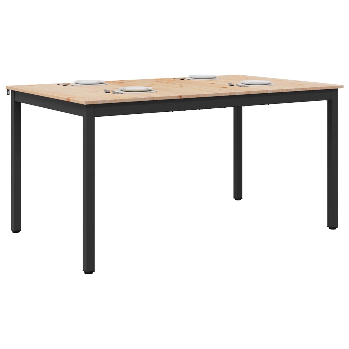 vidaXL Τραπεζαρία Φυσικό 140 x 80 x 75 cm Στερεά ξυλεία πεύκου
