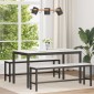 vidaXL Τραπεζαρία Λευκό 140 x 80 x 75 cm Στερεά ξυλεία πεύκου