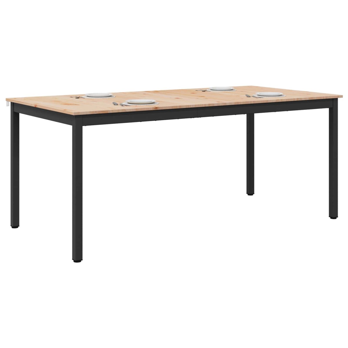 vidaXL Τραπεζαρία Φυσικό 180 x 90 x 75 cm Στερεά ξυλεία πεύκου