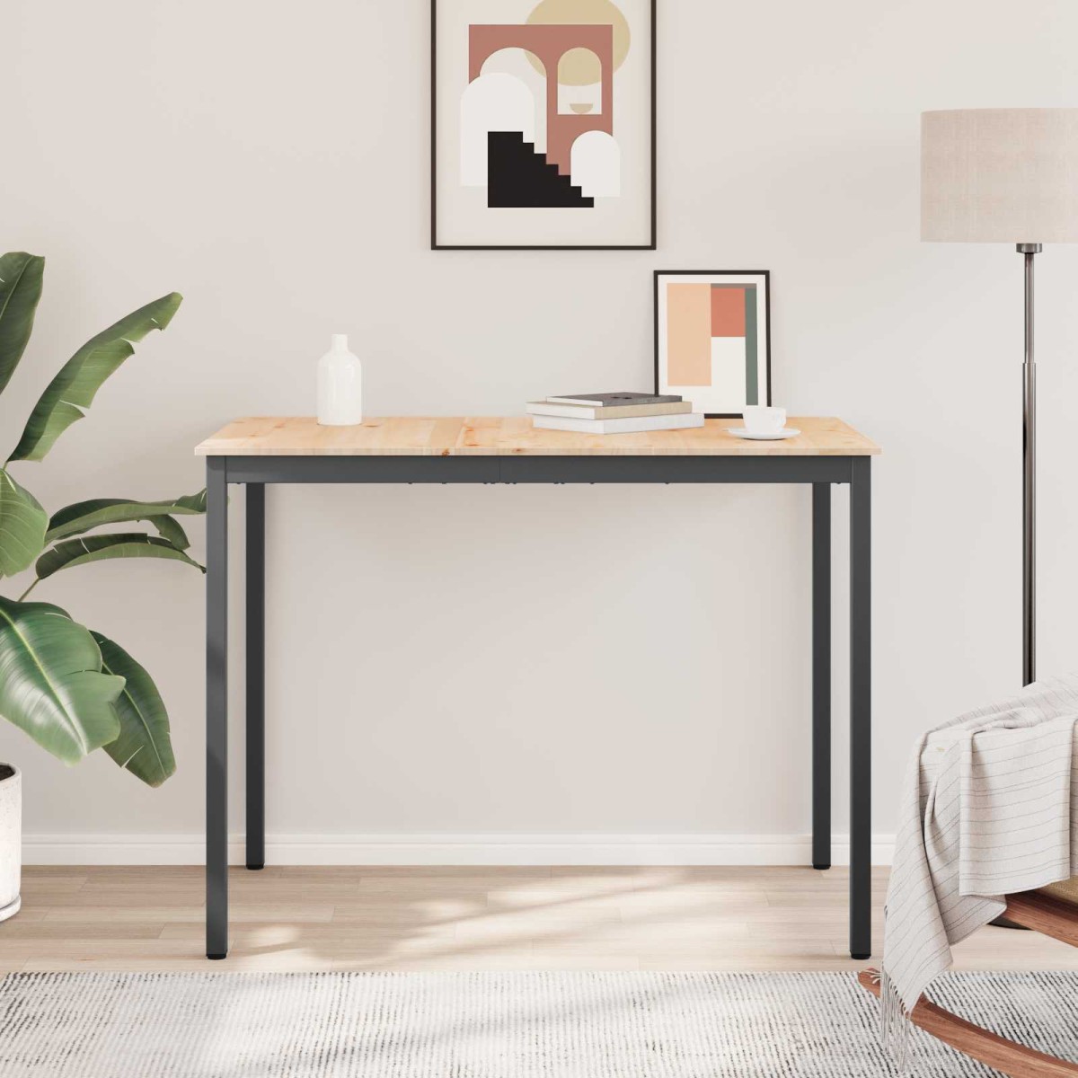vidaXL Τραπέζι μπαρ Φυσικό 140 x 80 x 105 εκ. Στερεά ξυλεία πεύκου