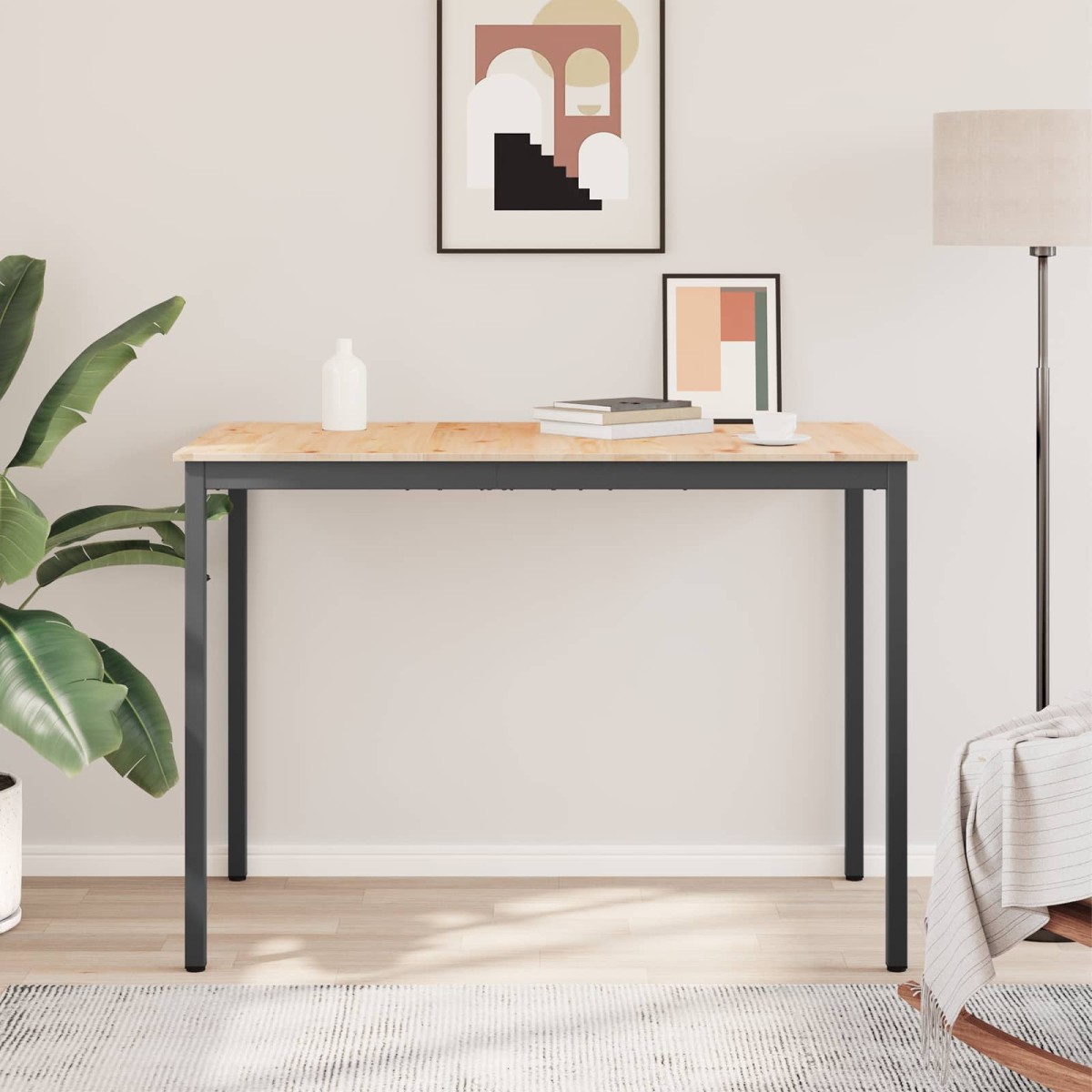 vidaXL Τραπέζι μπαρ Φυσικό 150 x 80 x 105 εκ. Στερεά ξυλεία πεύκου
