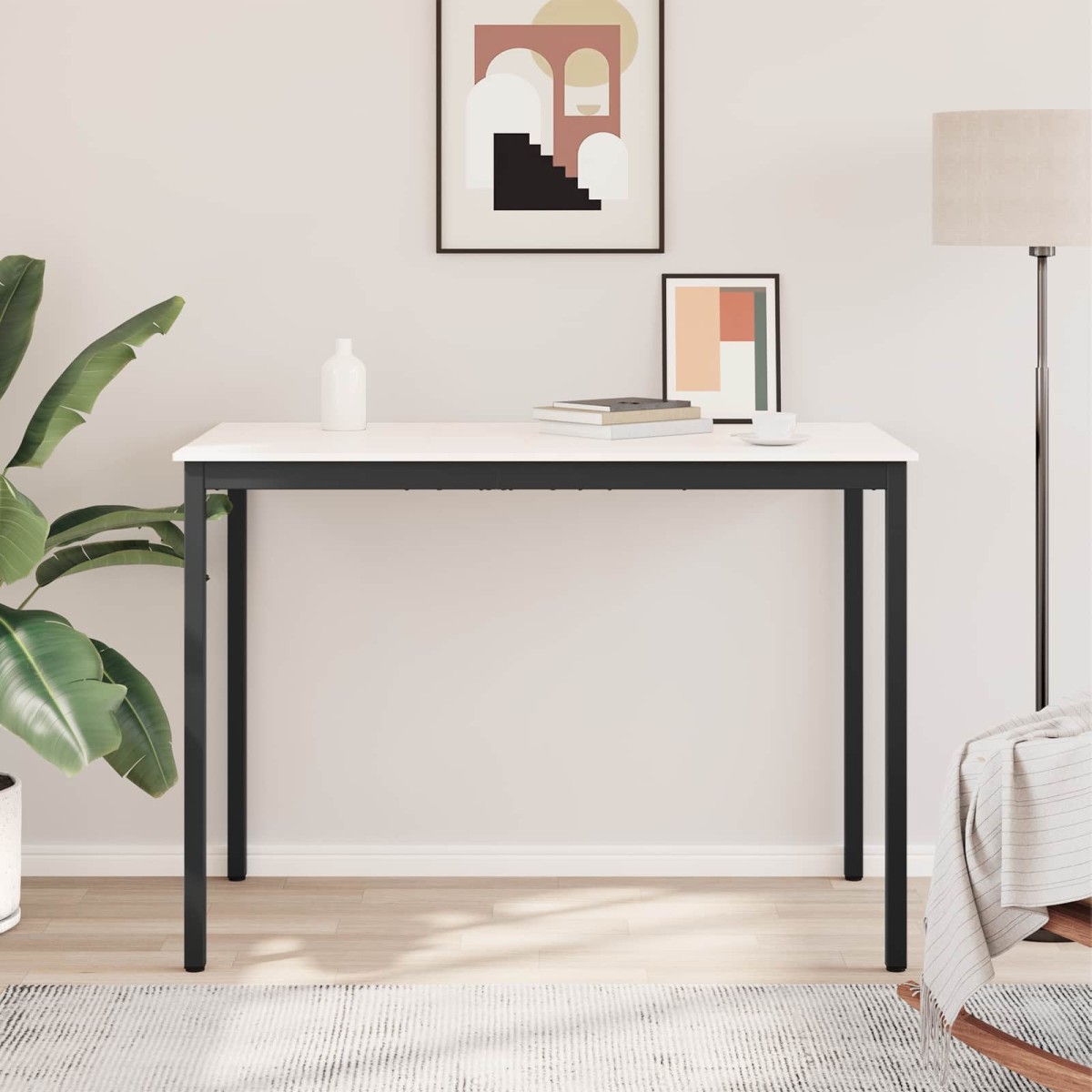 vidaXL Τραπέζι μπαρ Λευκό 150 x 80 x 105 εκ. Στερεά ξυλεία πεύκου