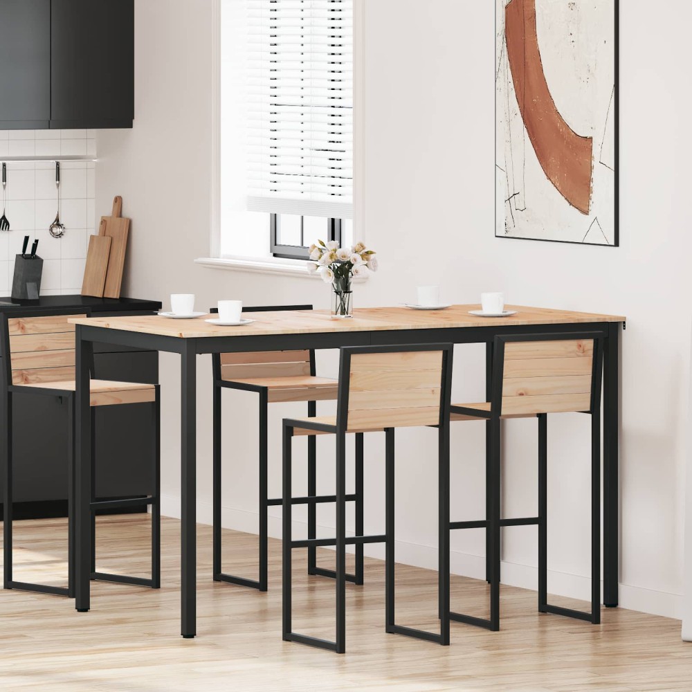 vidaXL Τραπέζι μπαρ Φυσικό 180 x 90 x 105 εκ. Στερεά ξυλεία πεύκου