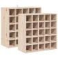vidaXL Ράφι Κρασιού 2 τεμ. Φυσικό 56 x 25 x 56 cm Στερεά ξυλεία πεύκου