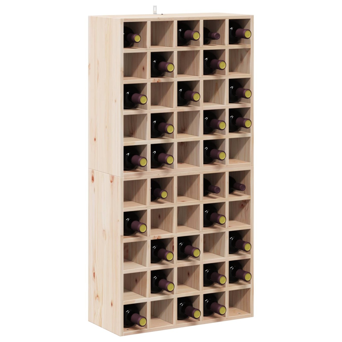 vidaXL Ράφι Κρασιού 2 τεμ. Φυσικό 56 x 25 x 56 cm Στερεά ξυλεία πεύκου