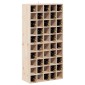 vidaXL Ράφι Κρασιού 2 τεμ. Φυσικό 56 x 25 x 56 cm Στερεά ξυλεία πεύκου
