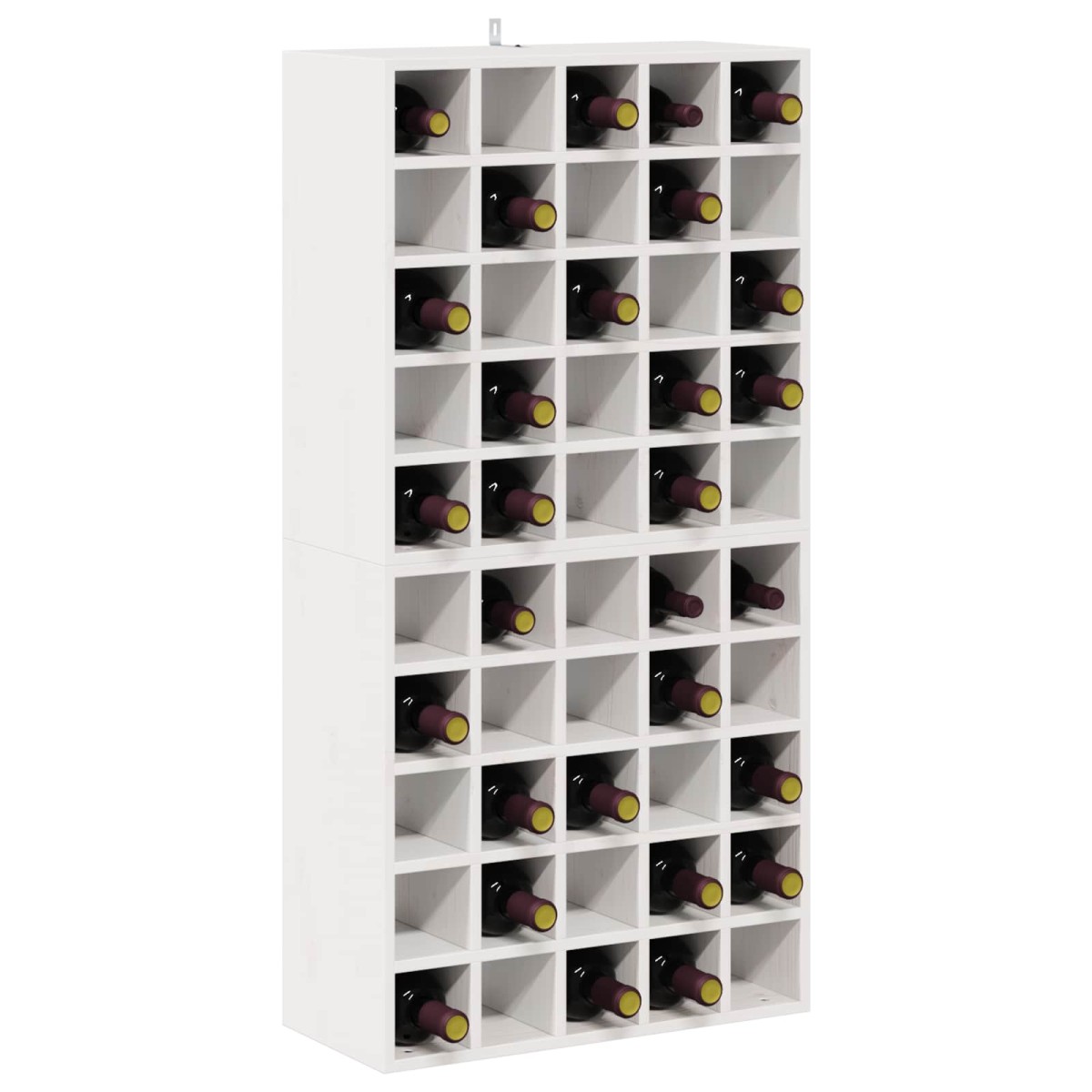 vidaXL Ράφι Κρασιού 2 τεμ. Λευκό 56 x 25 x 56 cm Στερεά ξυλεία πεύκου