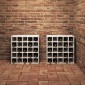 vidaXL Ράφι Κρασιού 2 τεμ. Λευκό 56 x 25 x 56 cm Στερεά ξυλεία πεύκου