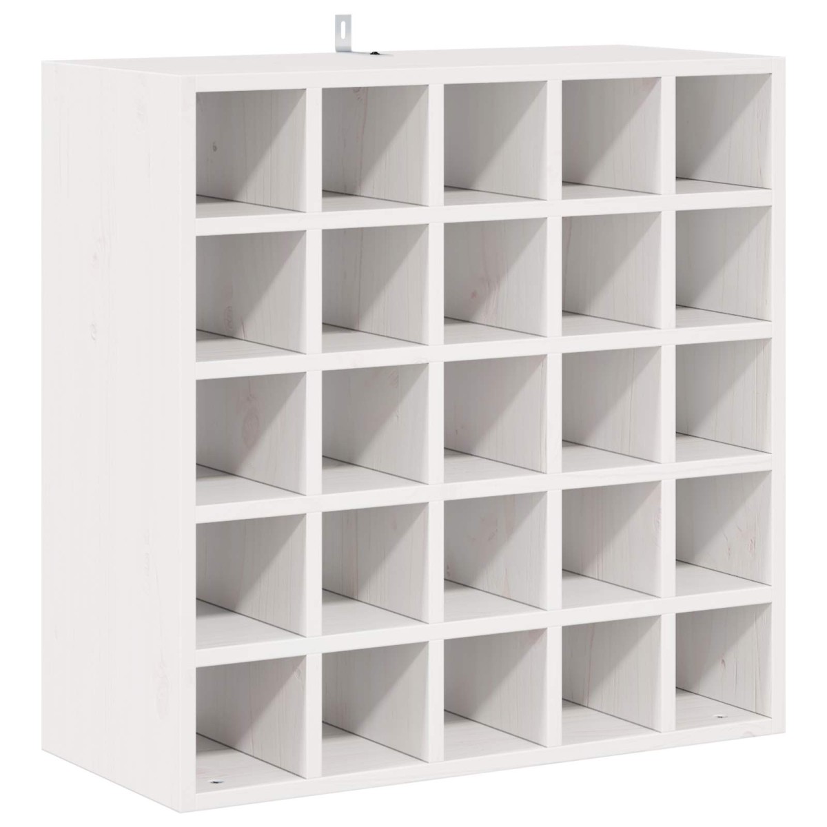 vidaXL Ράφι Κρασιού 2 τεμ. Λευκό 56 x 25 x 56 cm Στερεά ξυλεία πεύκου