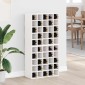 vidaXL Ράφι Κρασιού 2 τεμ. Λευκό 56 x 25 x 56 cm Στερεά ξυλεία πεύκου