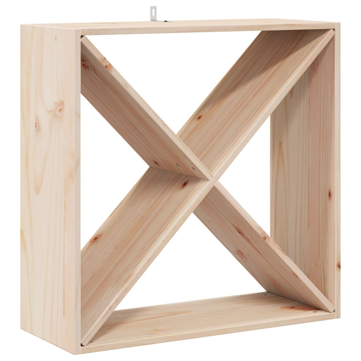 vidaXL Ράφι Κρασιού 2 τεμ. Φυσικό 62 x 25 x 62 cm Στερεά ξυλεία πεύκου