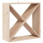 vidaXL Ράφι Κρασιού 2 τεμ. Φυσικό 62 x 25 x 62 cm Στερεά ξυλεία πεύκου