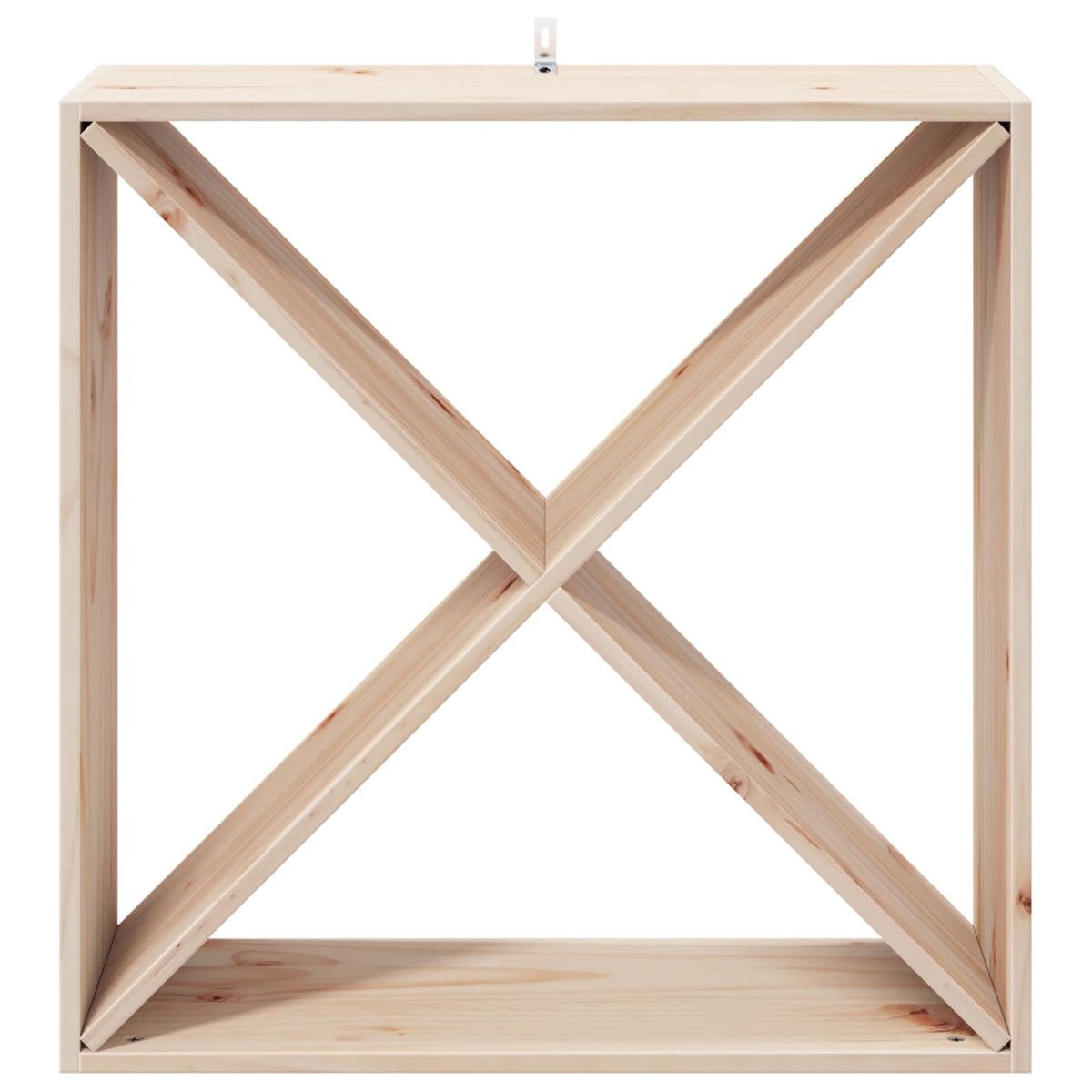 vidaXL Ράφι Κρασιού 2 τεμ. Φυσικό 62 x 25 x 62 cm Στερεά ξυλεία πεύκου