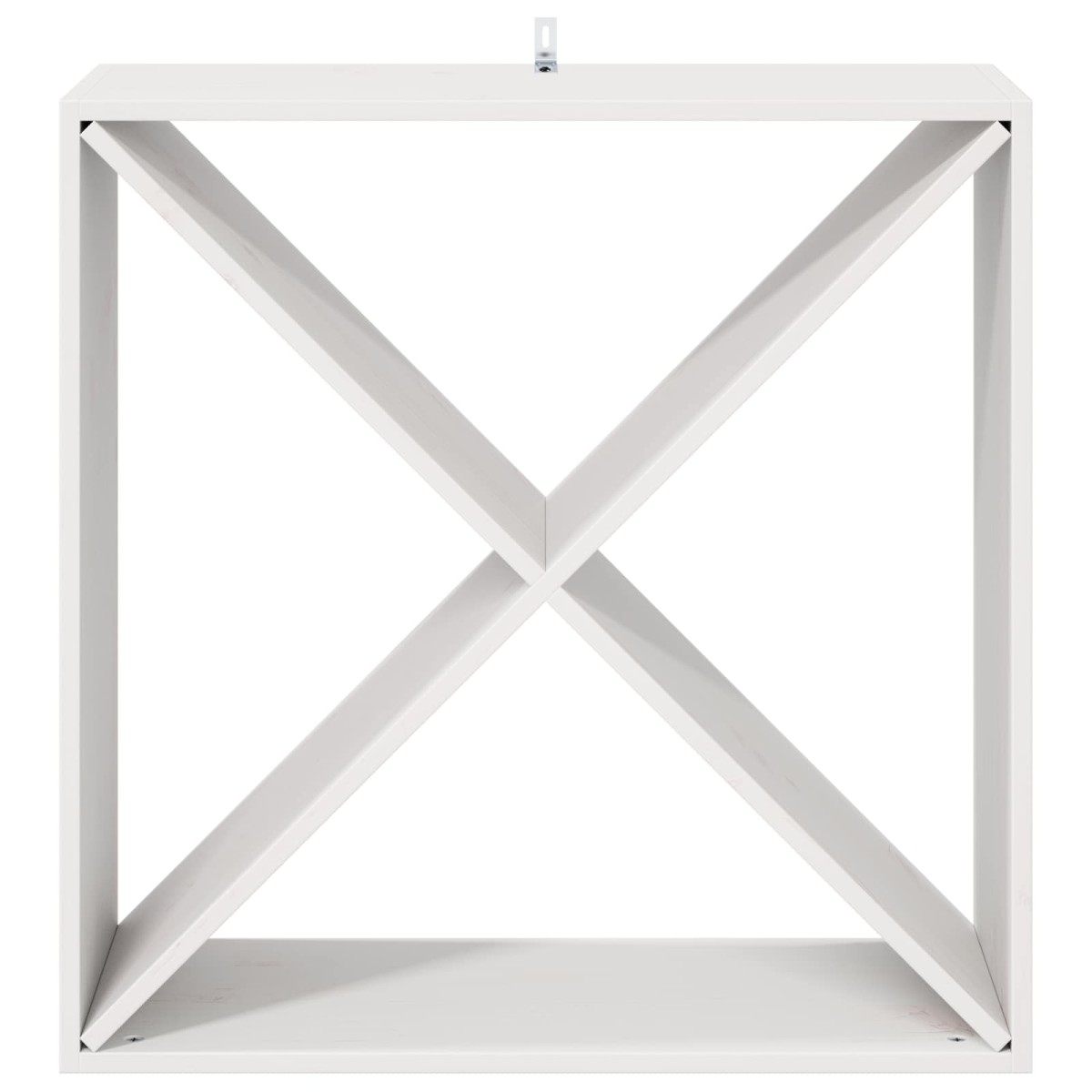 vidaXL Ράφι Κρασιού 2 τεμ. Λευκό 62 x 25 x 62 cm Στερεά ξυλεία πεύκου