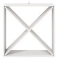 vidaXL Ράφι Κρασιού 2 τεμ. Λευκό 62 x 25 x 62 cm Στερεά ξυλεία πεύκου