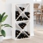 vidaXL Ράφι Κρασιού 2 τεμ. Λευκό 62 x 25 x 62 cm Στερεά ξυλεία πεύκου
