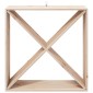 vidaXL Ράφι Κρασιού 4 τεμ. Φυσικό 62 x 25 x 62 cm Στερεά ξυλεία πεύκου