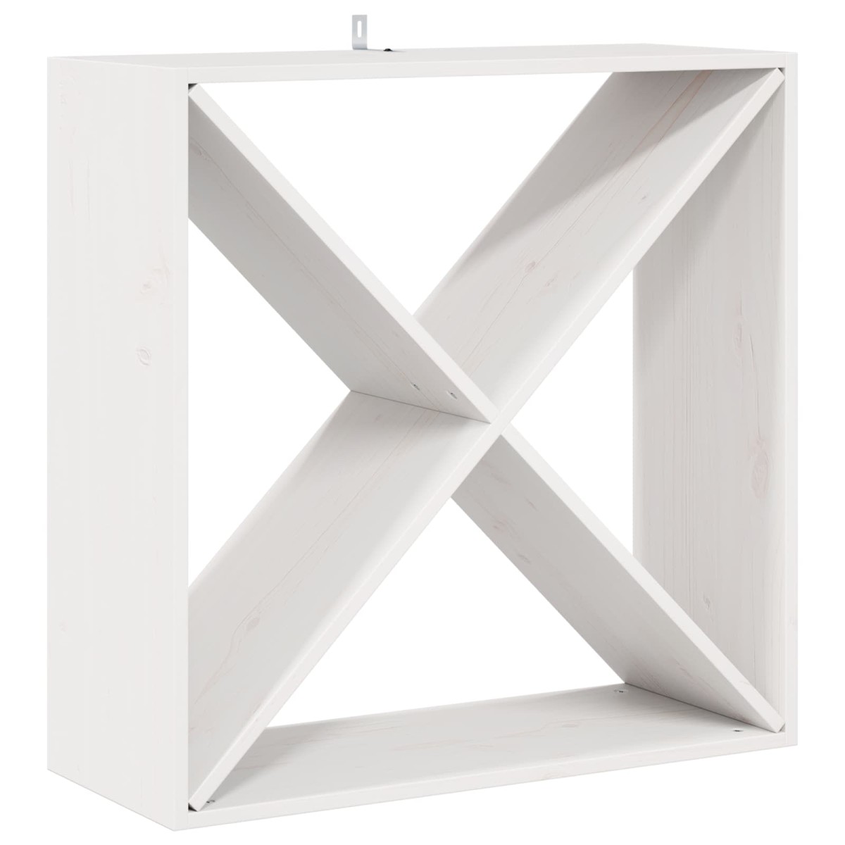 vidaXL Ράφι Κρασιού 4 τεμ. Λευκό 62 x 25 x 62 cm Στερεά ξυλεία πεύκου