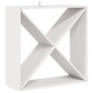 vidaXL Ράφι Κρασιού 4 τεμ. Λευκό 62 x 25 x 62 cm Στερεά ξυλεία πεύκου