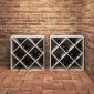vidaXL Ράφι Κρασιού 2 τεμ. Λευκό 62 x 25 x 62 cm Στερεά ξυλεία πεύκου