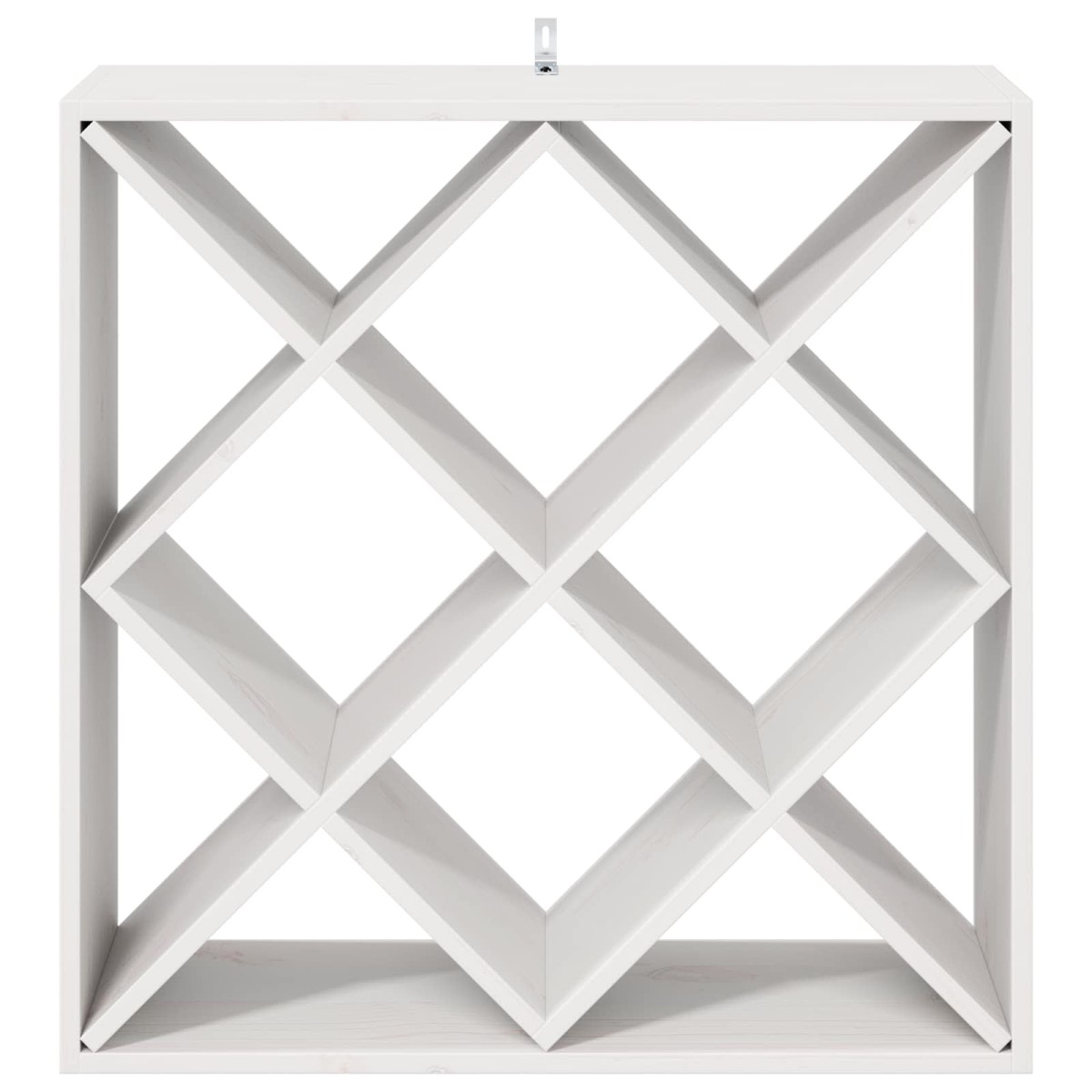 vidaXL Ράφι Κρασιού 2 τεμ. Λευκό 62 x 25 x 62 cm Στερεά ξυλεία πεύκου