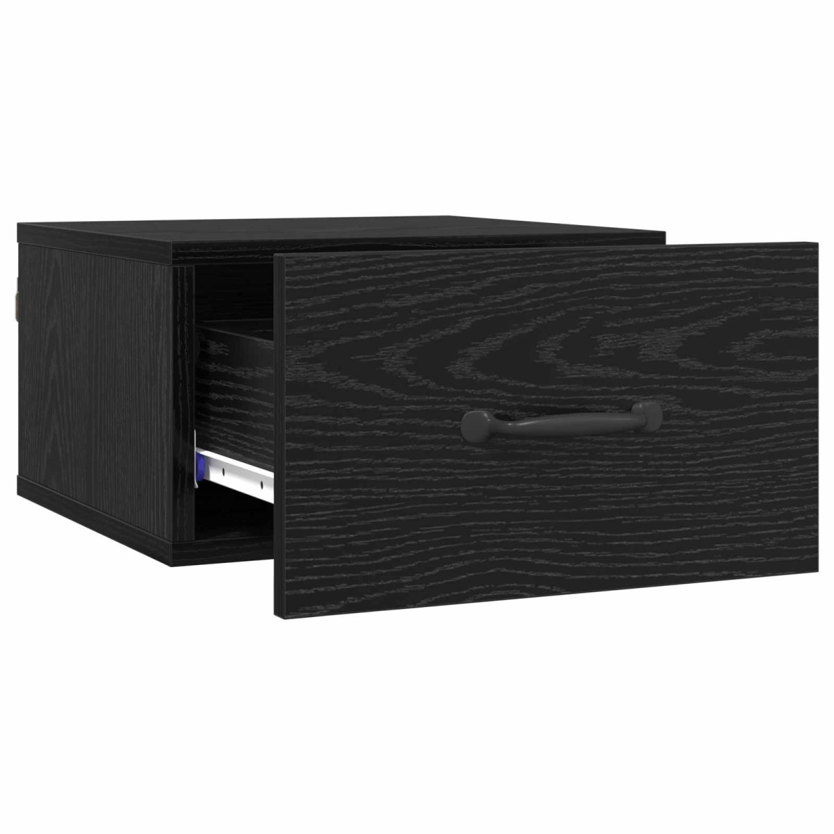 vidaXL Κομοδίνο Μαύρη Οξυά 35 x 35 x 20 εκ Επεξεργασμένο Ξύλο