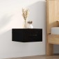 vidaXL Κομοδίνο Μαύρη Οξυά 35 x 35 x 20 εκ Επεξεργασμένο Ξύλο