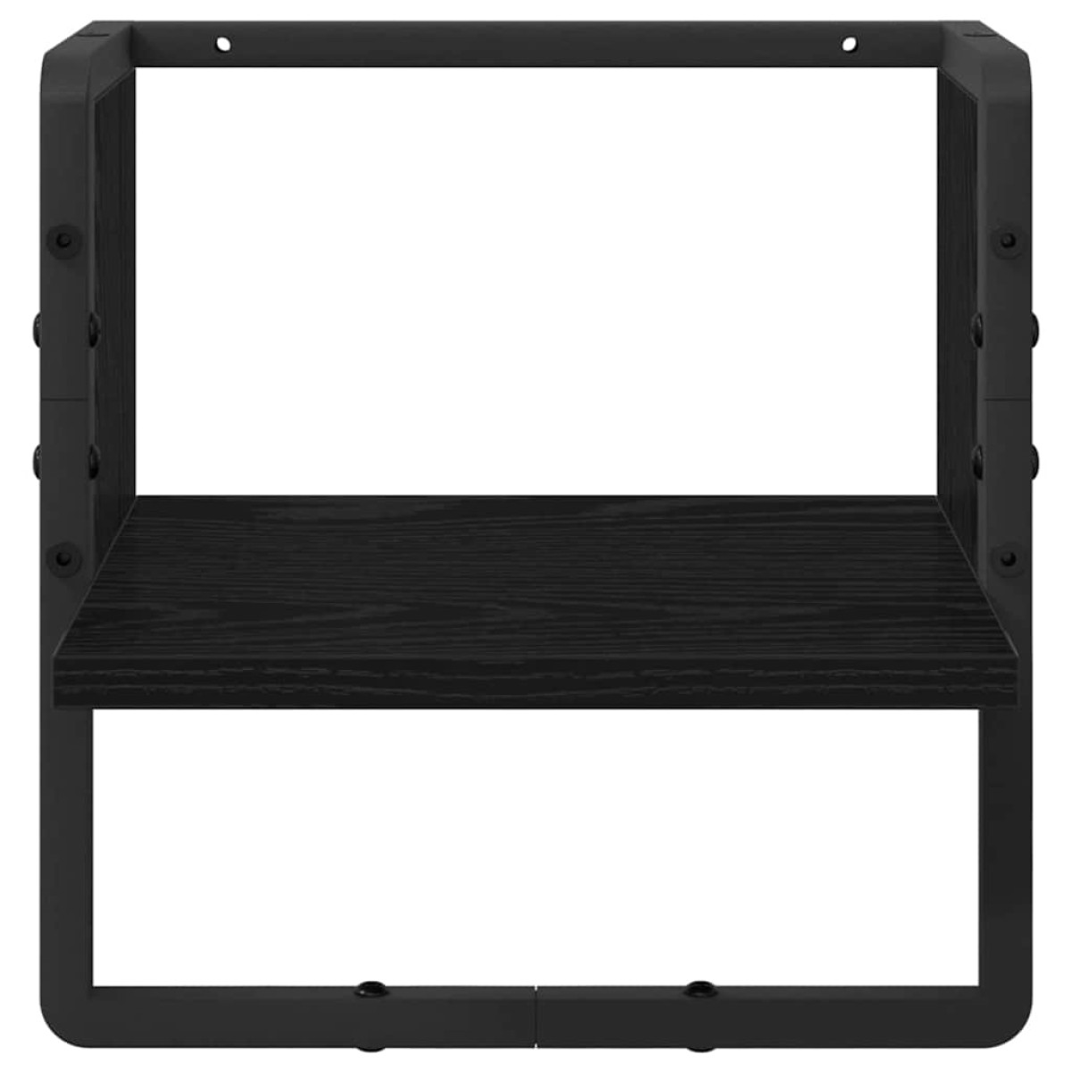 vidaXL Ράφι Τοίχου Επιτοίχιο Μαύρη Οξυά 30 x 25 x 30 cm